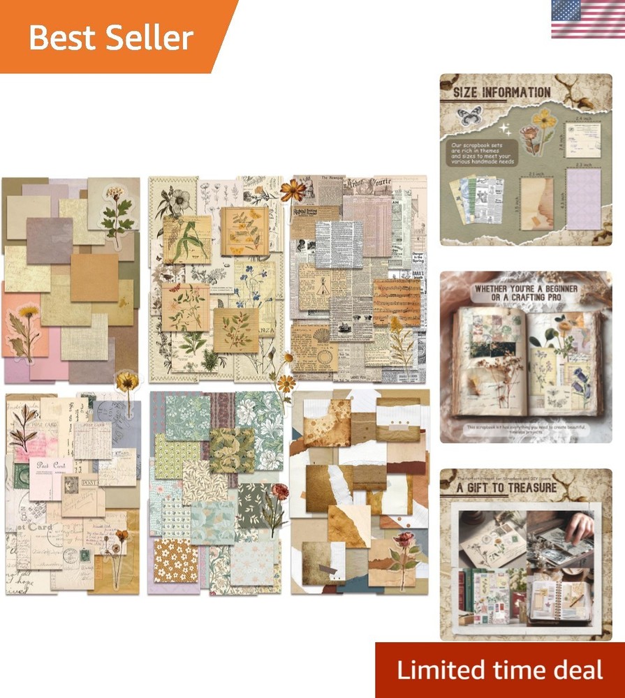 450 PCS Vintage Scrapbook Supplies Junk Journal Supplies, Scrapbook Supplies …