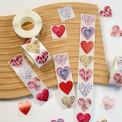40Pcs 1″ Love Heart Stickers Handmade DIY Party Round Labels