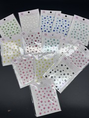Queen And Company Embellishments Epoxy Dots 14 Packs Green Yellow Blue
