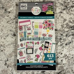 Happy Planner Sticker Book – Colorful Florals 613 Pieces