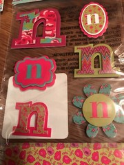 Scrapbook Stickers Letters Alphabet Monogram Wood & 3D Floral 6 Pkgs NEW Craft