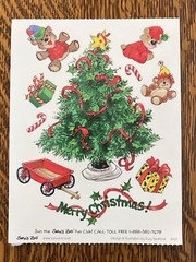 Rare Vintage CHRISTMAS TREE Stickers Suzy’s Zoo – Bears Gifts Candy Canes #9727