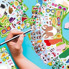 48 Animal Face Sticker Sheets for Kids – Fun Craft Party Favors & Gifts