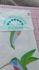 Vintage Mrs Grossmans Stickers Pearl Opal Hummingbirds Jumbo New 4 In Pack