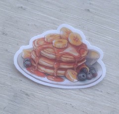 Breakfast Pancake Stickers Blueberry Food Delicious Bread Lot of 5