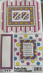 PASTEL FUN FRESH & FUNKY Sticker Frames(9pc)One heart,One mind•Banner•Polka-Dot•