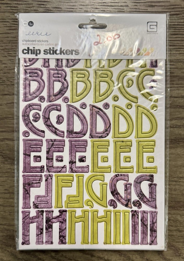 Basic Grey **EERIE** Coordinating Designer Chip Stickers Alphabet HALLOWEEN