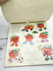 Vintage 1996 Standard Publishing stick-n-sniff stickers Happy Strawberries