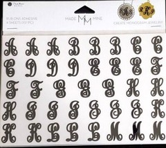 MADE MINE Self-Adhesive Rub-Ons – BLACK SCRIPT FONT – 237 pcs