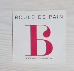Boule De Pain Bakery Sticker 3 Inches Round Blue/Pink NEW