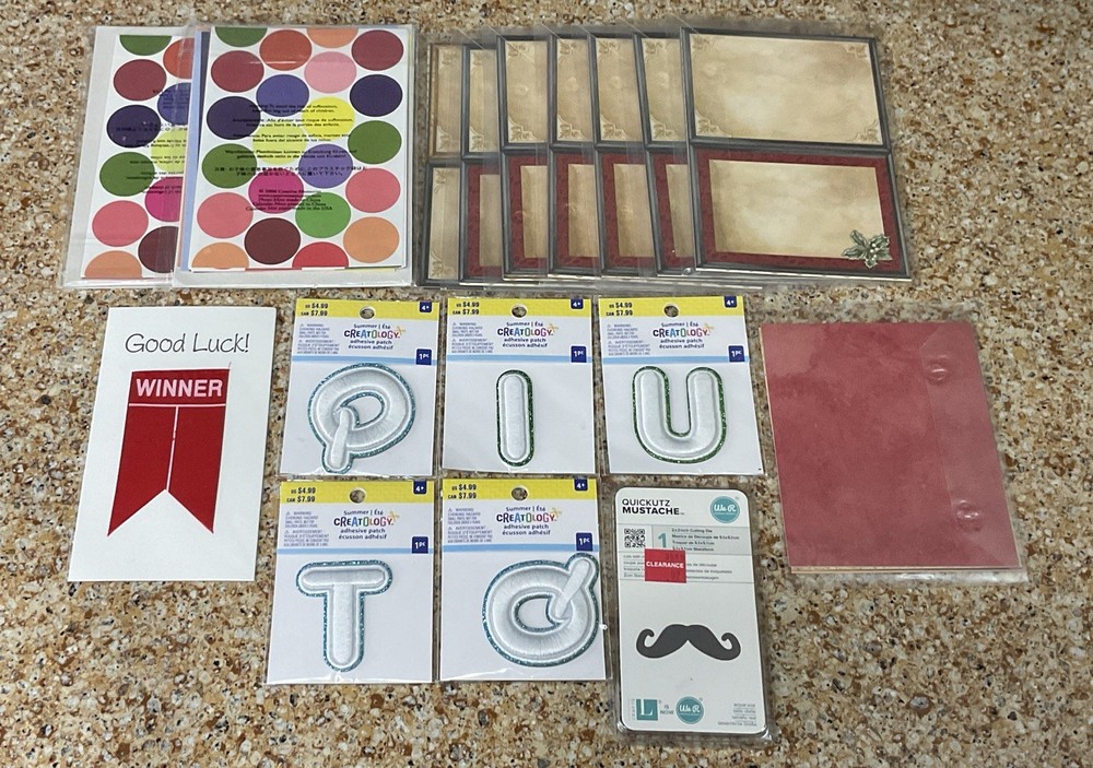 Creative Memories Creatology Scrapbook Mats, Stickers, Letters, Set Of 17 Mixed