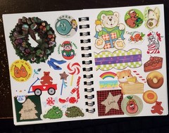 SMALL STICKERBOOK 1 HANDMADE STUCK STICKERS VINTAGE RETRO NEW