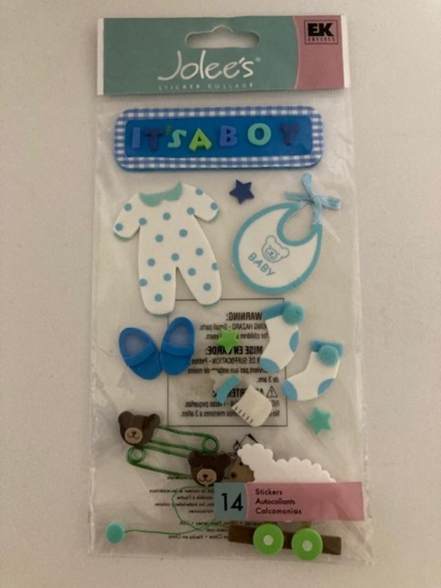 Jolee’s – Sticker Collage – Baby Boy – – 14 Pieces – New & Adorable –