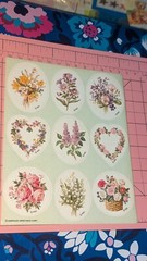 Vintage American Greetings Stickers Flowers Bouquets Daffodil Roses 1 Sheet
