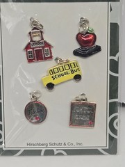 Vintage Charming Thoughts School Teacher Charms Set Card Connection NIP