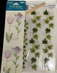 Lot of 14 Sheets Rub On Transfers Royal E-Z Rub Leaves, Flowers, Dog, Cat Decals