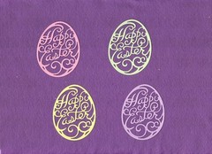 HAPPY EASTER EGG die cuts scrapbook cards