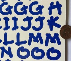 KID’S BLUE ALPHABET Stickers (125+pc)Provo•Card Making •Letters•Words•Journaling