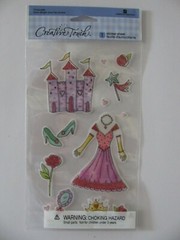 American Greetings PRINCESS Castle Gown Crown Glitter Stickers NIP
