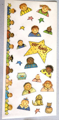 Sweetwater Our Family Clear Stickers Border Scrapbook Vintage 2002 Acid Free NOS