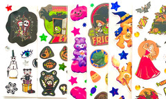 100 Random Disney Princess Good and Evil Queen Halloween Stickers Aurora Aladdin