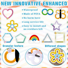 50 Pcs Anxiety Sensory Stickers, Calm Textured Strips for Anxiety Relief, Breath