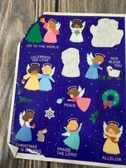 Vintage 1985 Christmas Angel Sticker Sheets Religious Holiday Scrapbooking Craft