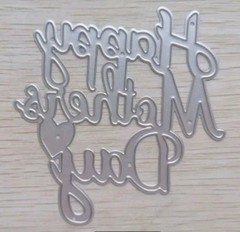 Happy Mothers Day Script Words Die Cut Greeting Card Making Scrapbooking Mom