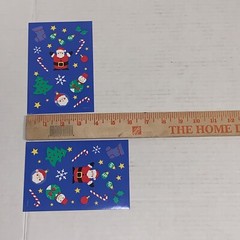 Vintage Hallmark Sticker Sheets Happy Christmas Tree Santa Claus Nativity Angel