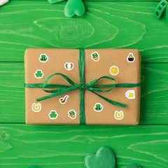 2400 Pcs St. Patrick’s Day Mini Stickers Shamrock Lucky Clover Pot of Gold Self-