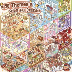 DIY 3D Sticker Scene Collection Book for Kids Adults for Gifts Stickers