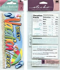 Lot of 11 Travel & Vacation scrapbook stickers – Jolees, Sticko, Recollections