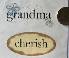 FAMILY Expressions Stickers(8pc) Element•Home•Grandpa•Grandma •Memories•Treasure