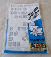 Chartpak Transfer Lettering Old English Gothic Style Sheet NOS Vintage 1980s