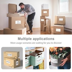 3 X 5 Inch Rectangle Sticker White Moving Labels for Boxes, 300PCS Waterproof…