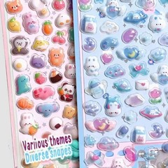 3D Puffy Stickers, Kawaii Decorative Stickers for Phone Case, Notebook, Scrapboo