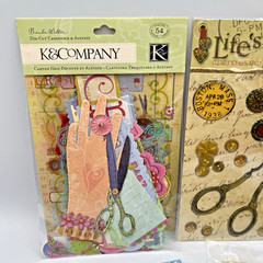 VTG Victorian Sewing Themed Craft Scrapbook Lot- Junk Journaling Embellishments