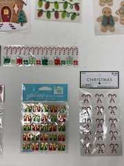 Christmas Scrapbooking Sticker Lot Bling 12 Packs Dimensional Designer Boutique