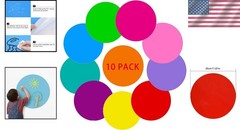 Durable 11.8-Inch Dry Erase Dots – 10 Colorful Adhesive Stickers for Classroom
