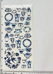 Violette Stickers Blue & White China Chinoiserie Crafts Planner Supply Scrapbook