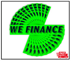 Versa Tags Dealership Stickers 12 Pack of We Finance Stickers Car Lot Windshield