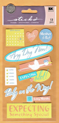 Sticko Baby Shower – Mother to Be, 9 Long Months, Any Day Now!, Baby on the Way