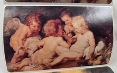 Vintage Brier Rose Angels Cherubs Cupids 4″ x 2 1/2″ Large STICKERS – LOT of 5