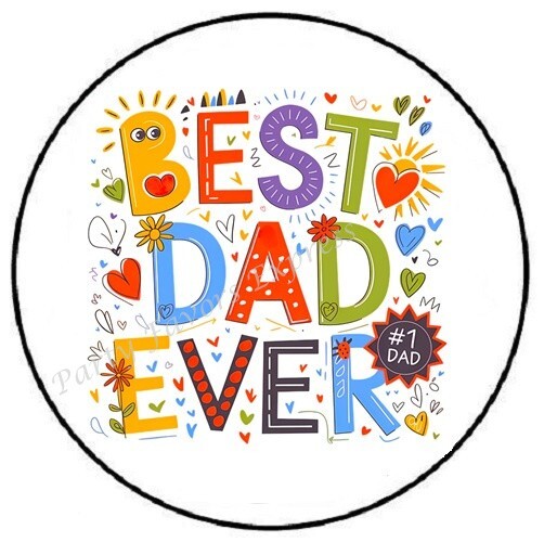 BEST DAD EVER FATHERS DAY ENVELOPE SEALS LABELS STICKERS PARTY FAVOR