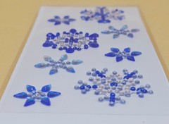 Christmas Paper Crafts SNOWFLAKE GEMS 8pc Dimensional Stickers, NEW