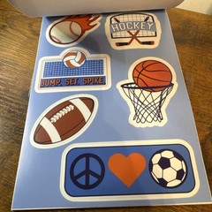 Pen+Gear Vinyl Sticker Book, 14 Sheets with 98 Stickers
