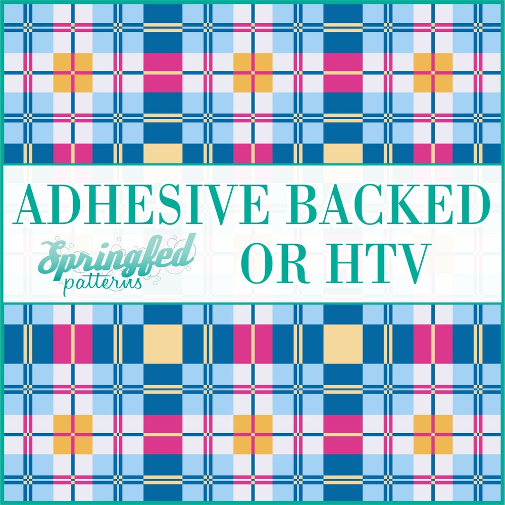 PRINCESS PLAID Pattern #4 Adhesive Vinyl or HTV Heat Transfer Vinyl Tartan Print