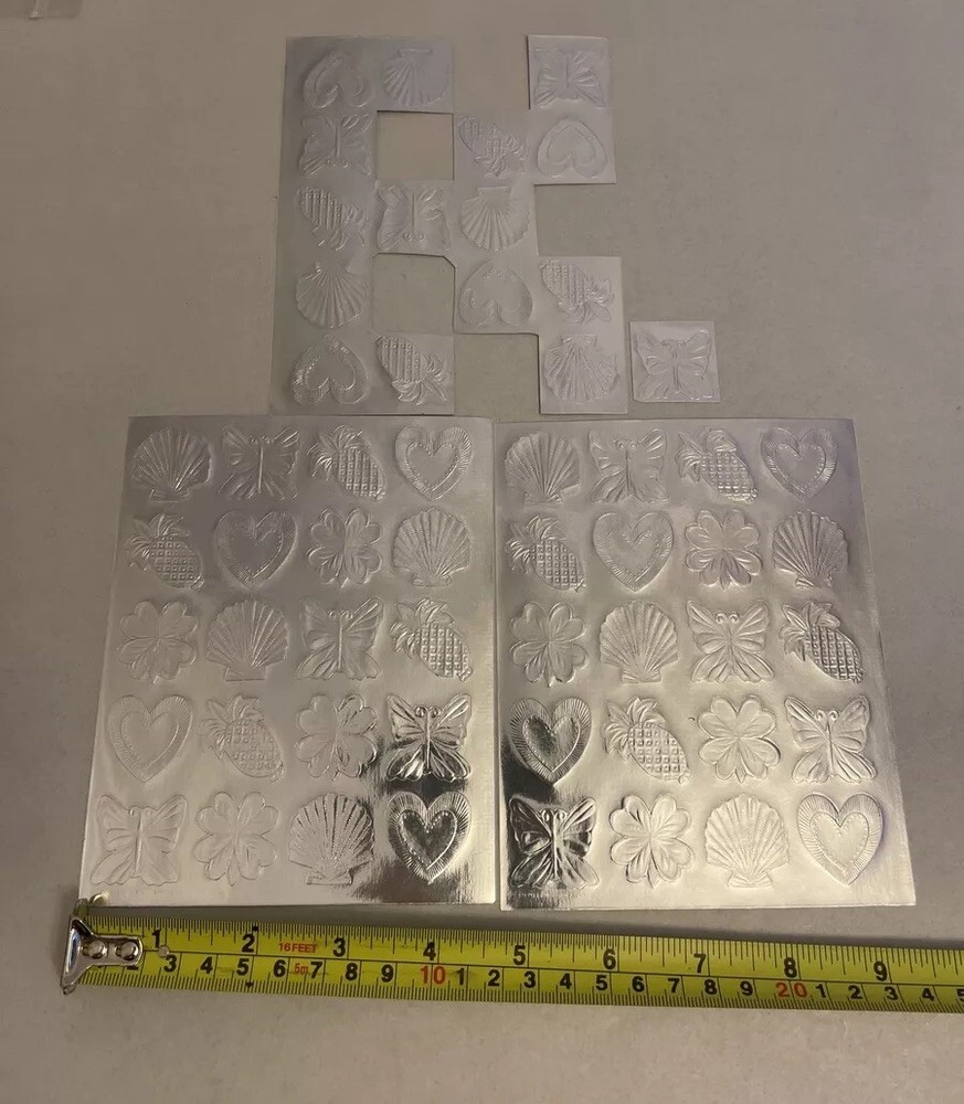 Vintage Foiled Stickers 1979 Hallmark Silver Sticker