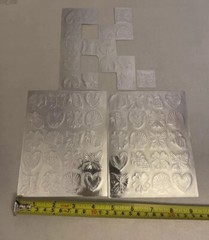 Vintage Foiled Stickers 1979 Hallmark Silver Sticker