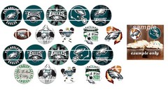 Bottle Cap Images (25mm) 1″ ~ Precut ~ Football Eagles inspired (set 1)